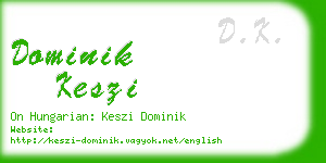 dominik keszi business card